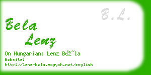 bela lenz business card